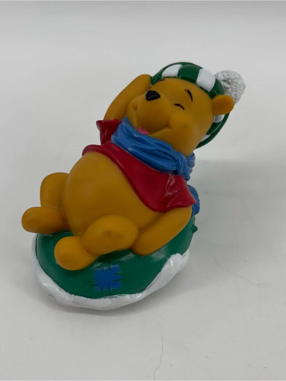 Vintage~Disney's Winnie The Pooh Baby Vinyl Christmas Toy‎ Collectible